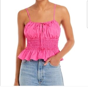 Wayf Smock Waisted Cami Tie Top Size Small